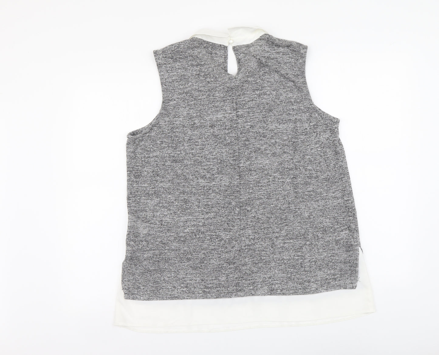 Atmosphere Womens Grey Viscose Basic Blouse Size 18 Collared