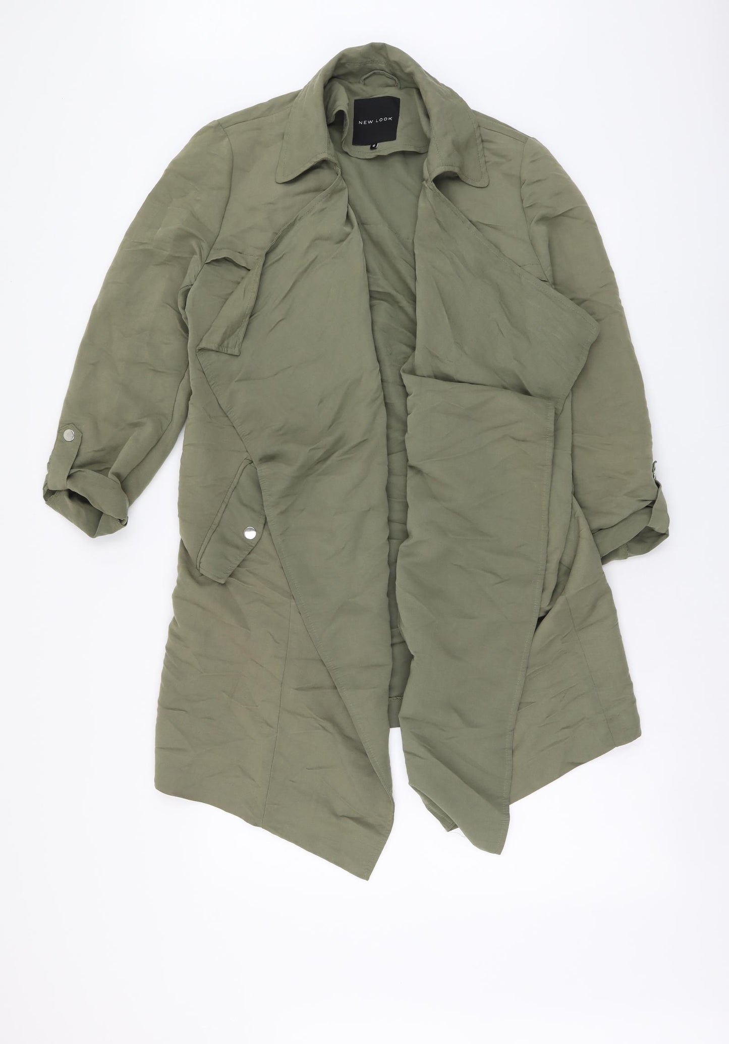 New Look Womens Green Jacket Size 12 Hook & Eye