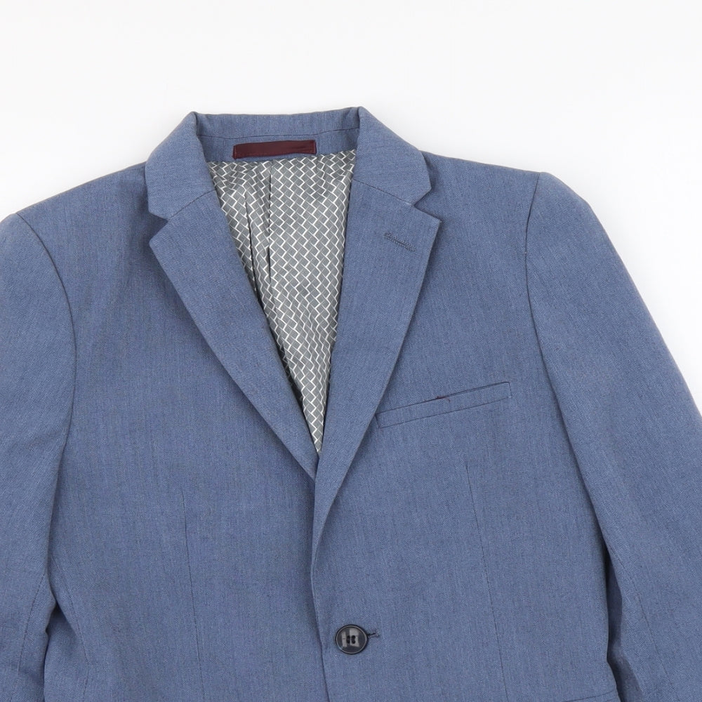 Autograph Boys Blue Jacket Blazer Size 9-10 Years Button - Suit Jacket