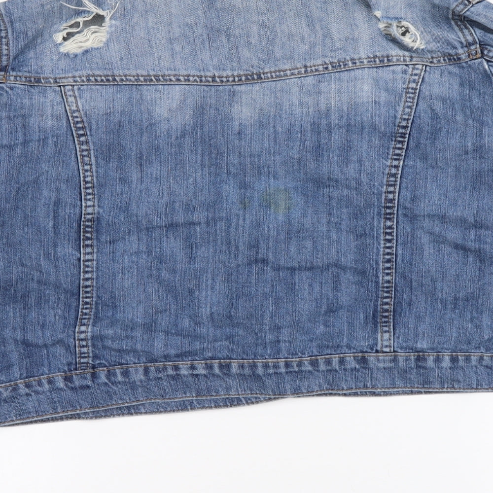 So Fabolous Womens Blue Jacket Size 20 Button - Distressed