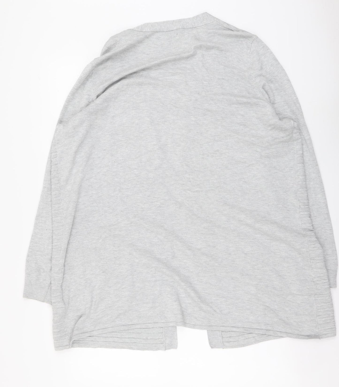 Collection Womens Grey V-Neck Viscose Cardigan Jumper Size 22