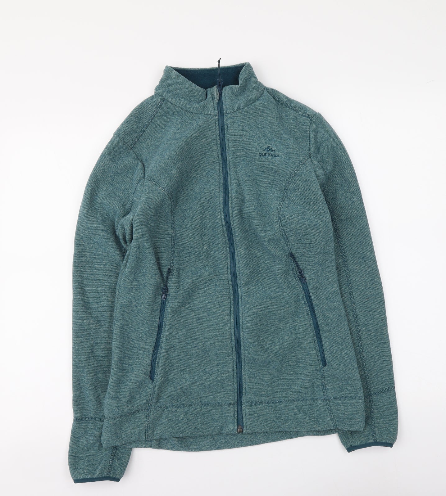 DECATHLON Womens Blue Polyester Full Zip Sweatshirt Size S Zip