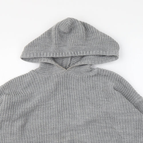 Selected Womens Grey Round Neck Acrylic Pullover Jumper Size S