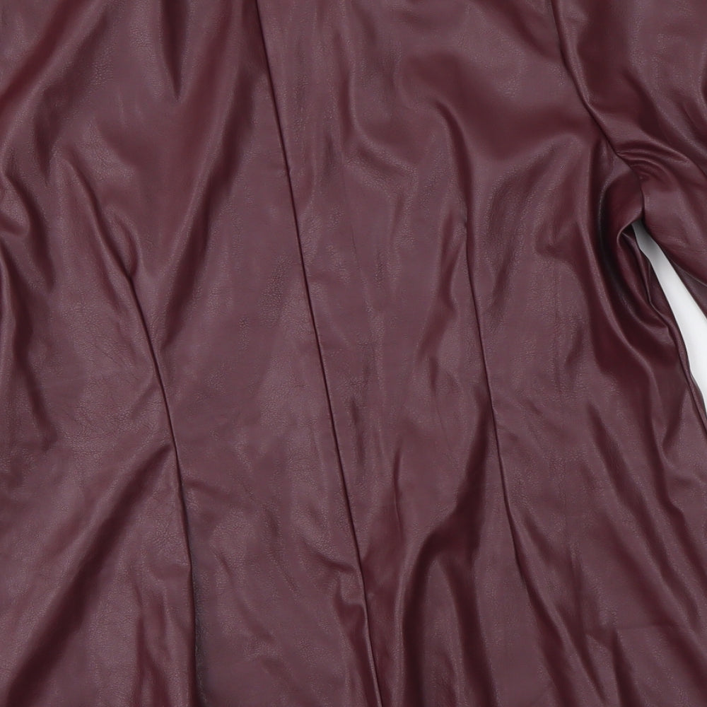 By Very Womens Purple Polyester Basic Blouse Size 16 Round Neck