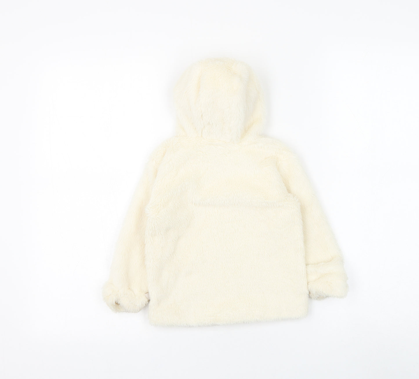 River Island Girls White Polyester Full Zip Jumper Size 12-18 Months Zip