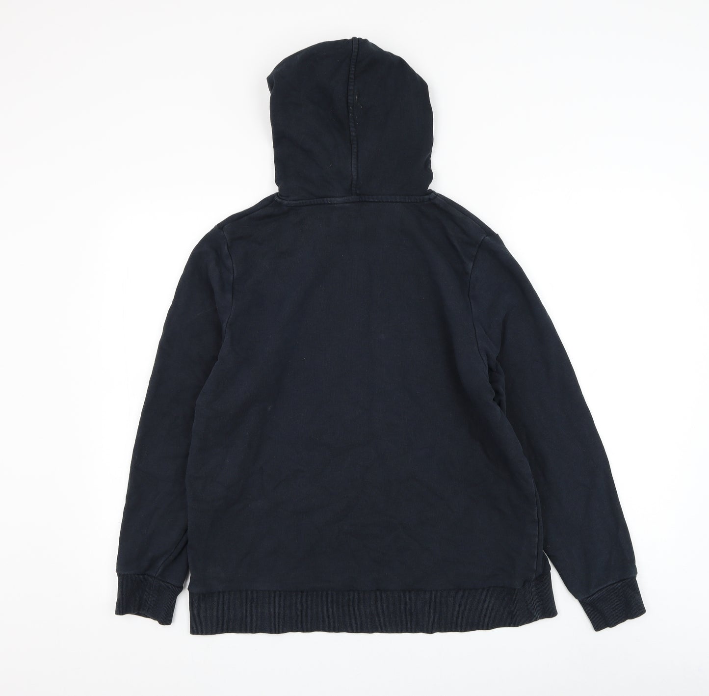 Marks and Spencer Womens Blue Cotton Pullover Hoodie Size 16 Pullover