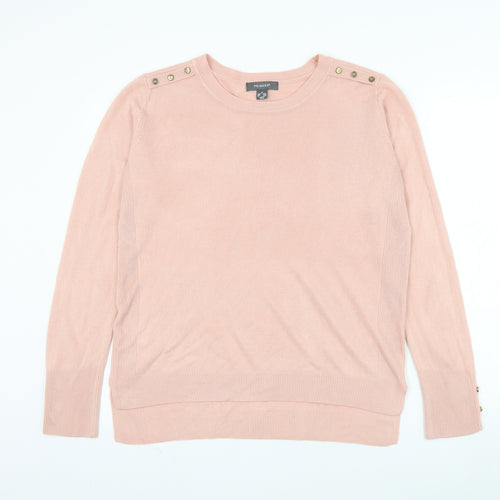 Primark Womens Pink Round Neck Acrylic Pullover Jumper Size 12