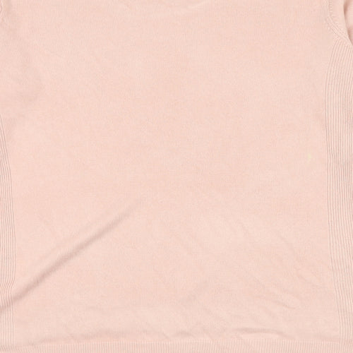 Primark Womens Pink Round Neck Acrylic Pullover Jumper Size 12