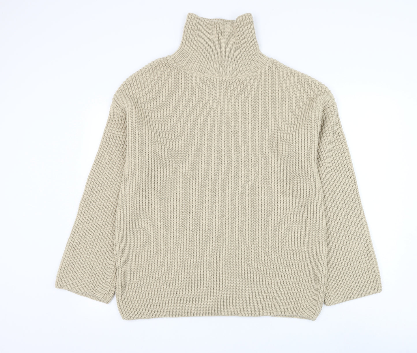 ASOS Womens Brown High Neck Acrylic Pullover Jumper Size 2XS