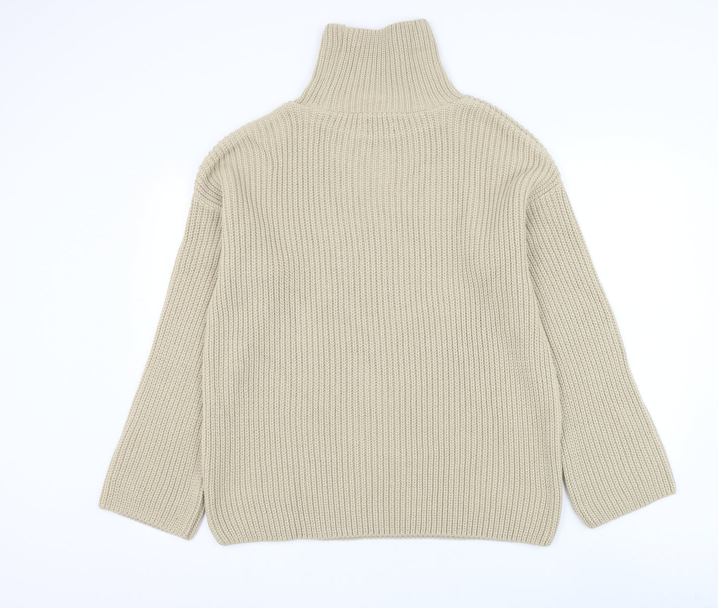 ASOS Womens Brown High Neck Acrylic Pullover Jumper Size 2XS