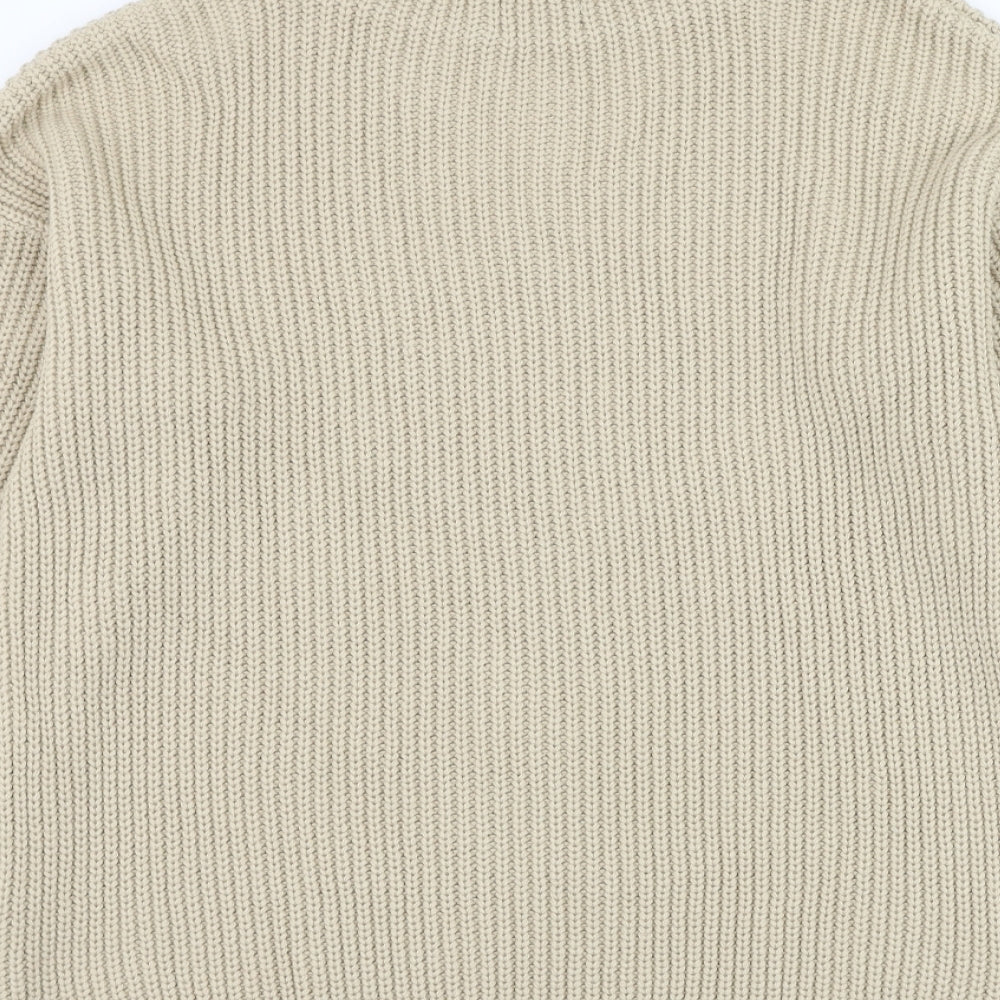 ASOS Womens Brown High Neck Acrylic Pullover Jumper Size 2XS