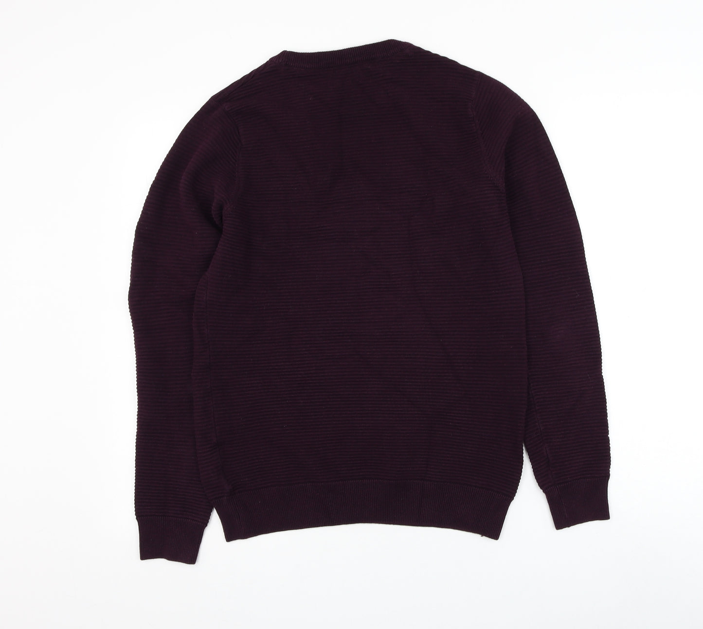NEXT Mens Purple Round Neck Cotton Pullover Jumper Size S