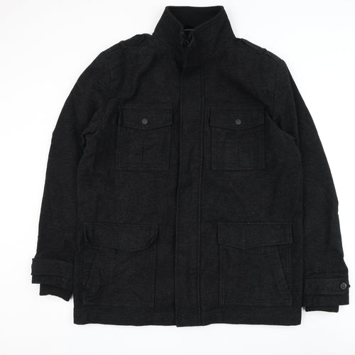NEXT Mens Black Jacket Coat Size XL Zip