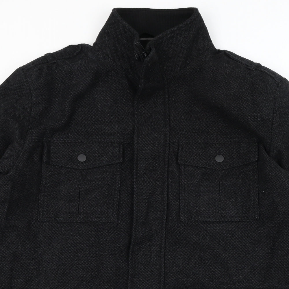 NEXT Mens Black Jacket Coat Size XL Zip