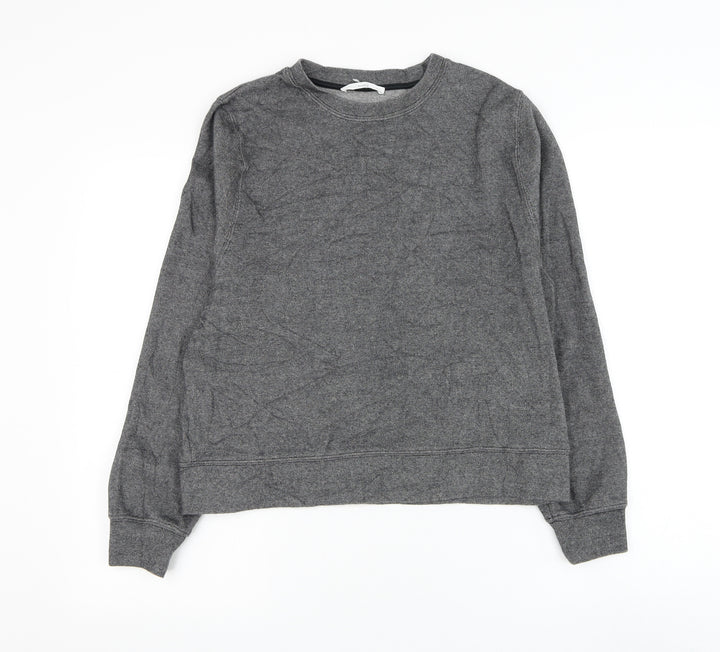Mango Womens Grey Polyester Pullover Sweatshirt Size S Pullover