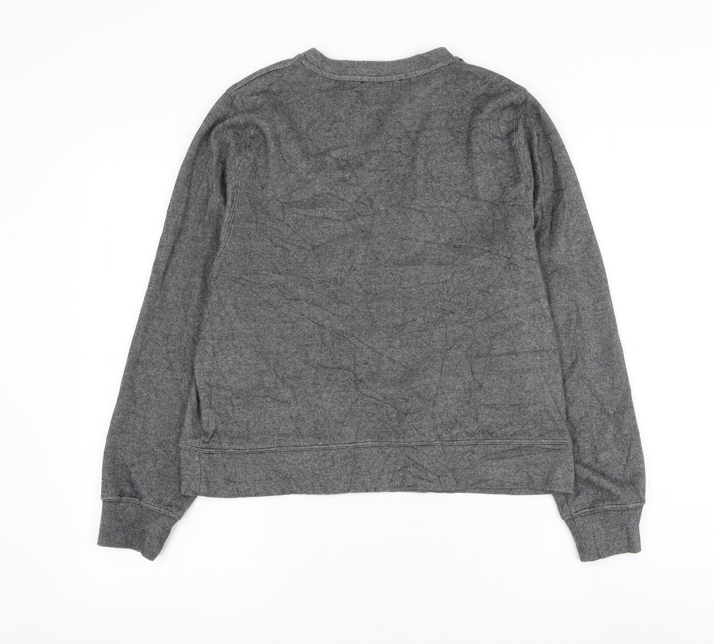 Mango Womens Grey Polyester Pullover Sweatshirt Size S Pullover