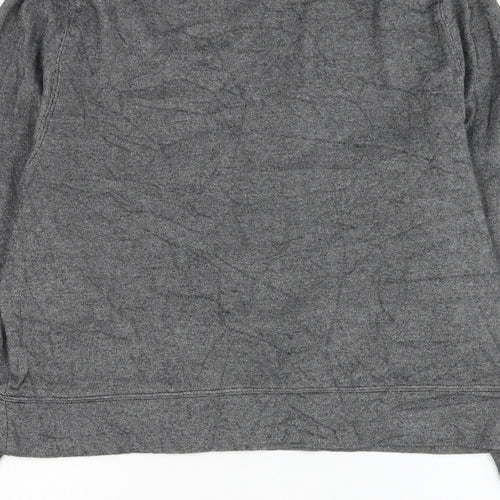 Mango Womens Grey Polyester Pullover Sweatshirt Size S Pullover