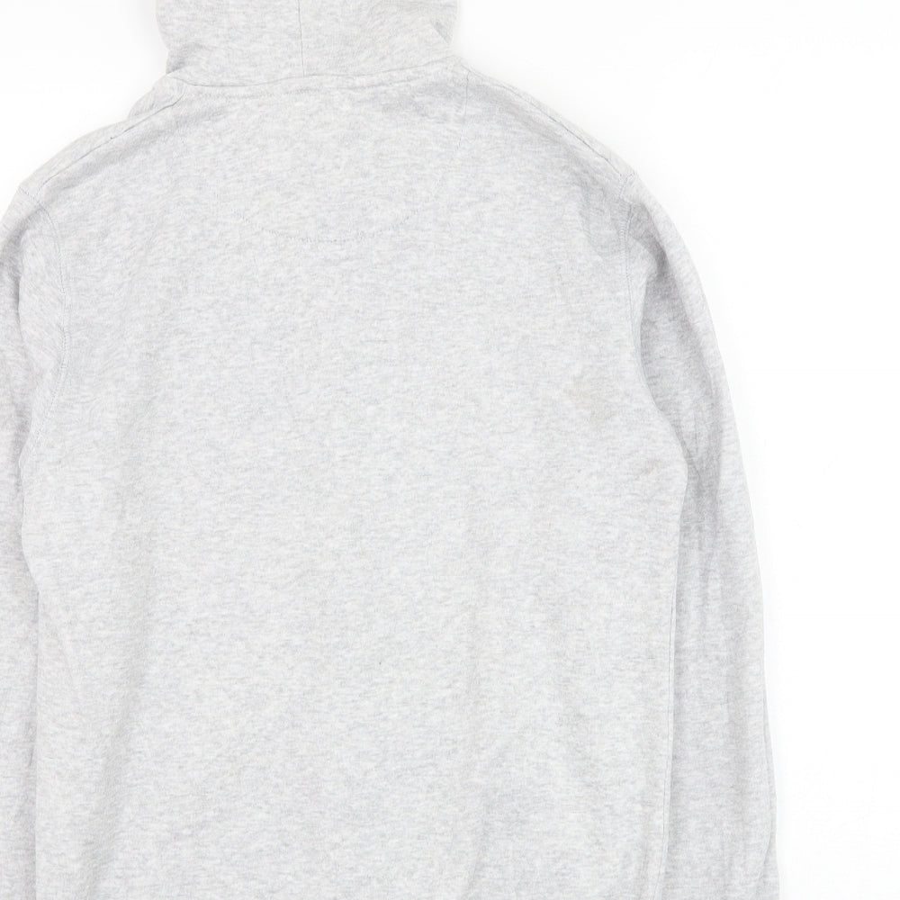French Connection Mens Grey Cotton Full Zip Hoodie Size S