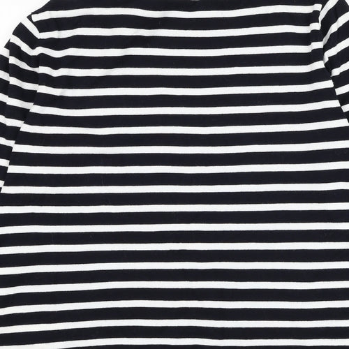 Gerry Weber Womens Black Boat Neck Striped Viscose Pullover Jumper Size 16