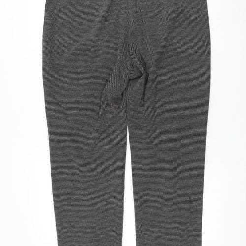 Marks and Spencer Womens Grey Geometric Polyester Capri Leggings Size 16 L28 in