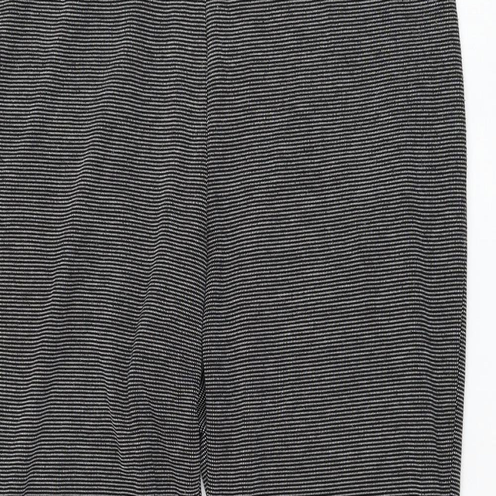 Marks and Spencer Womens Grey Geometric Polyester Capri Leggings Size 16 L28 in