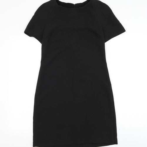 Atmosphere Womens Black Polyester Shift Size 8 Round Neck Zip