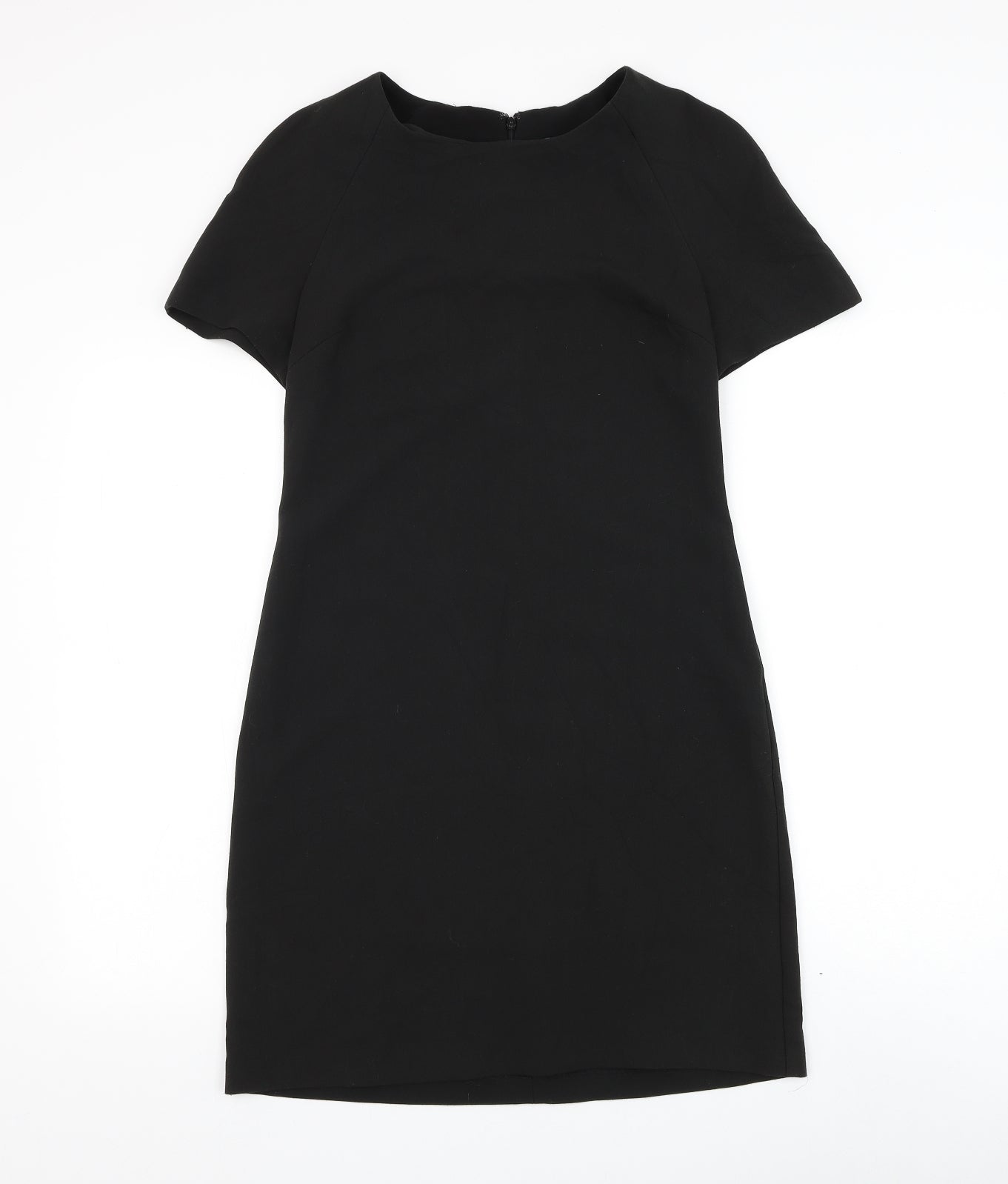 Atmosphere Womens Black Polyester Shift Size 8 Round Neck Zip
