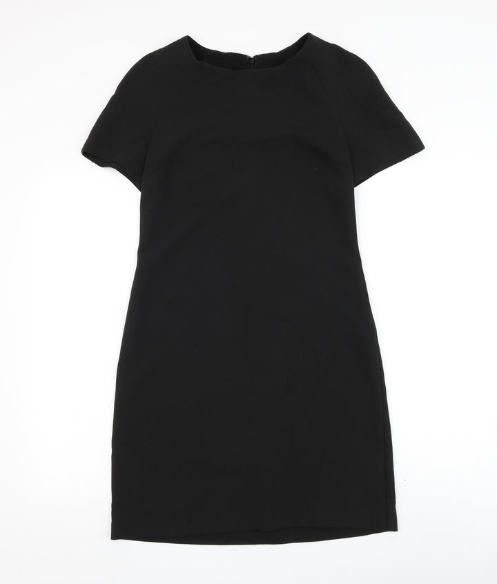 Atmosphere Womens Black Polyester Shift Size 8 Round Neck Zip