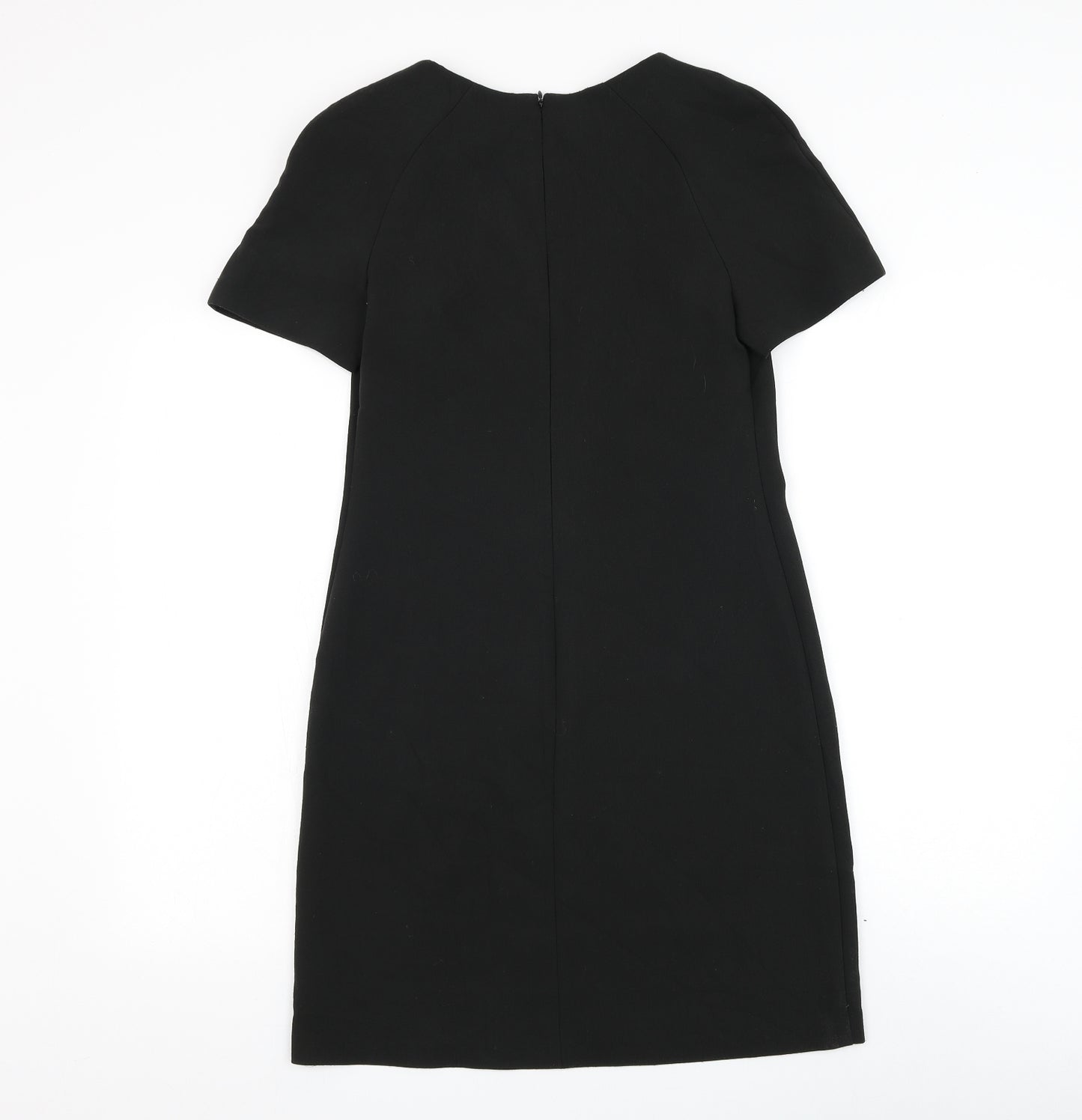 Atmosphere Womens Black Polyester Shift Size 8 Round Neck Zip