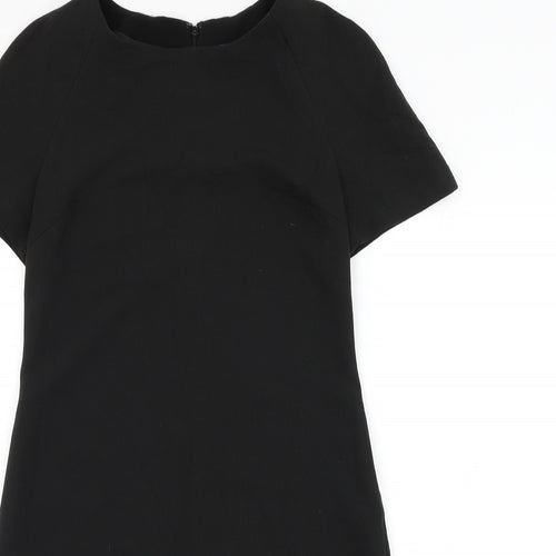 Atmosphere Womens Black Polyester Shift Size 8 Round Neck Zip