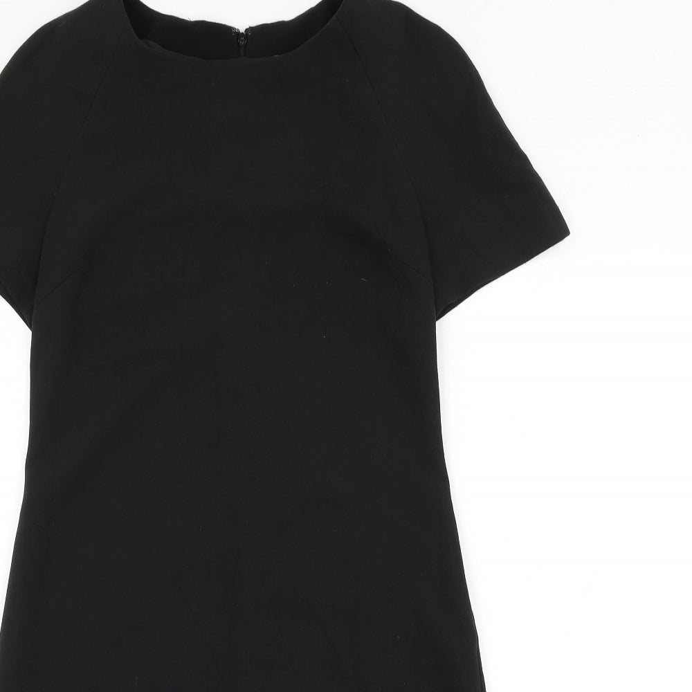 Atmosphere Womens Black Polyester Shift Size 8 Round Neck Zip
