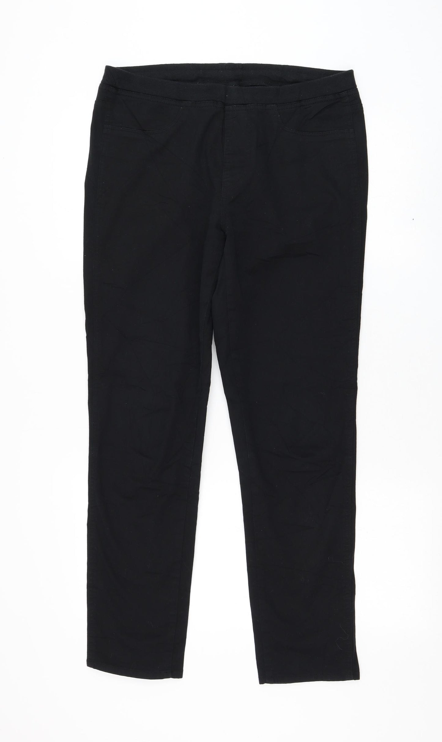 Uniqlo Mens Black Cotton Straight Jeans Size 30 in L28 in Regular Drawstring