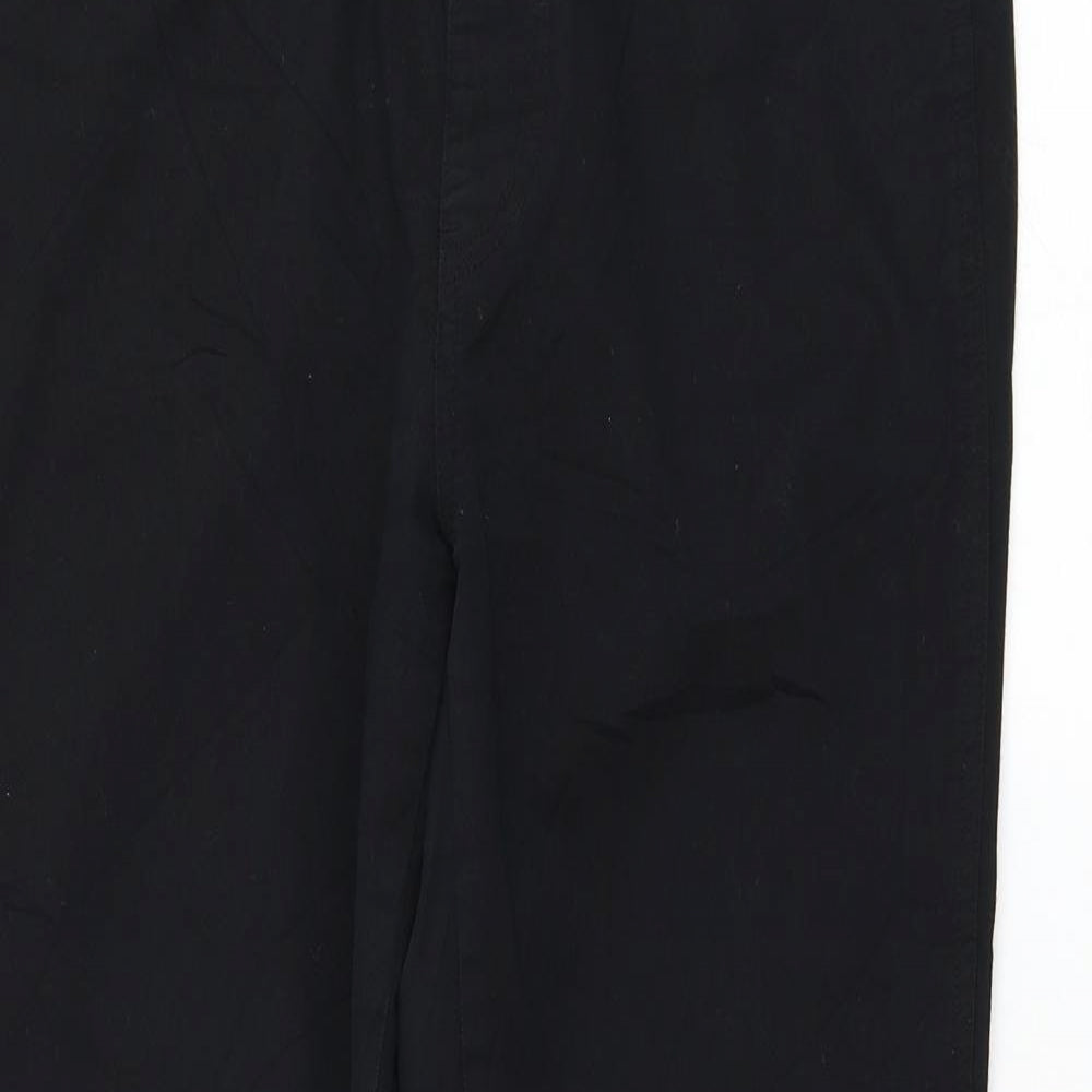 Uniqlo Mens Black Cotton Straight Jeans Size 30 in L28 in Regular Drawstring