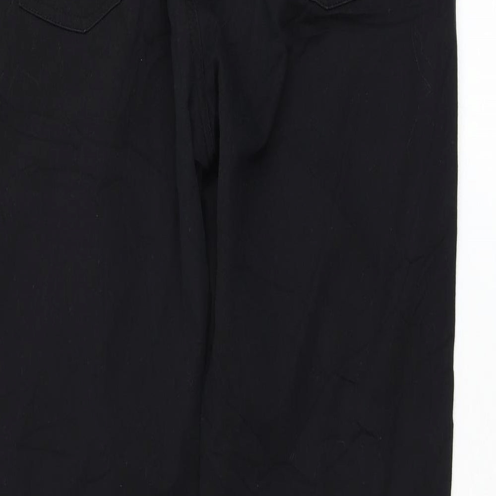 Uniqlo Mens Black Cotton Straight Jeans Size 30 in L28 in Regular Drawstring