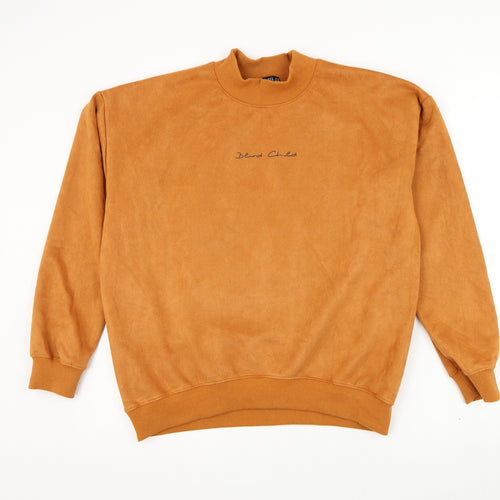 Zaful Womens Orange Polyester Pullover Sweatshirt Size 12 Pullover