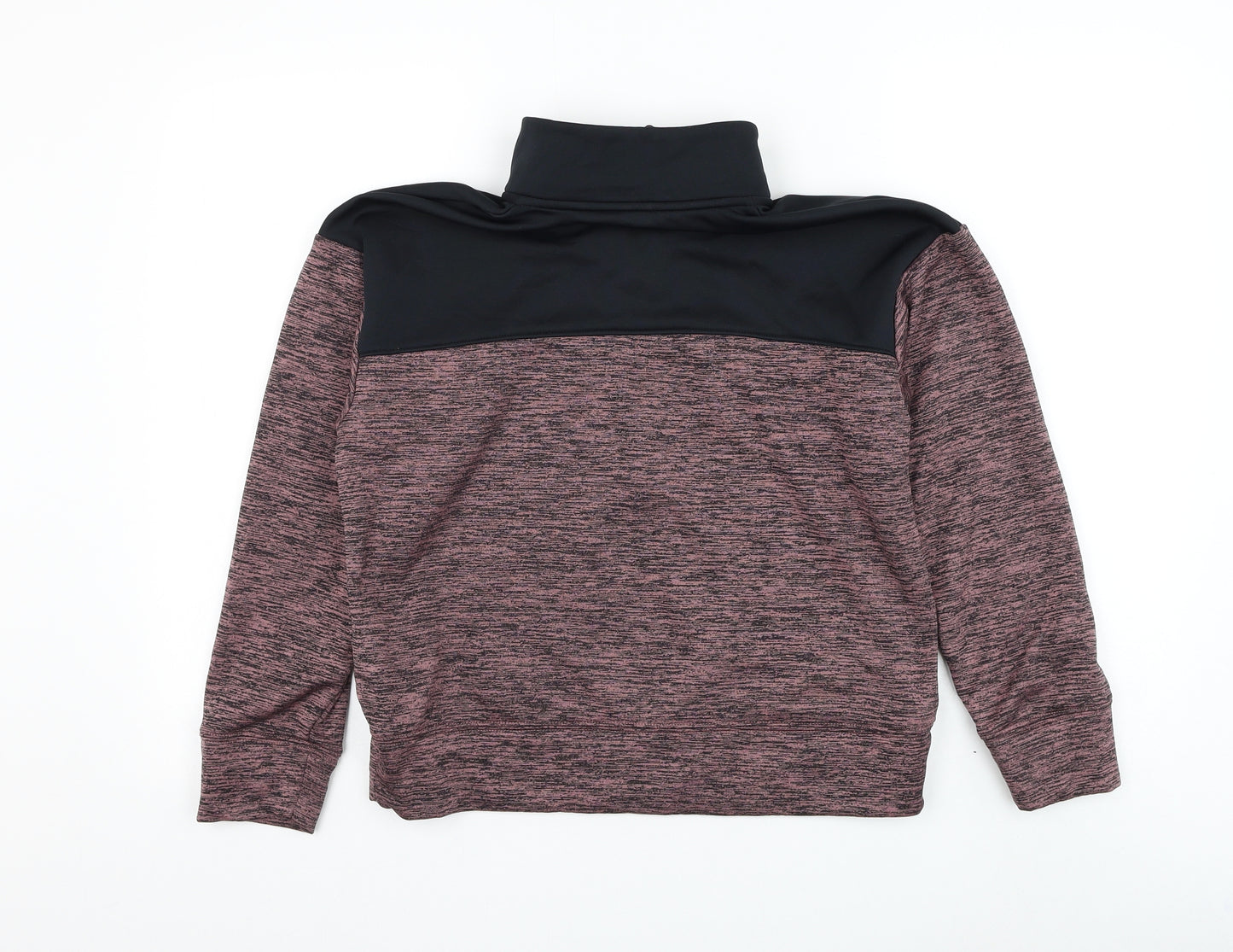 Under armour Womens Pink Striped Polyester Pullover Sweatshirt Size XS Zip