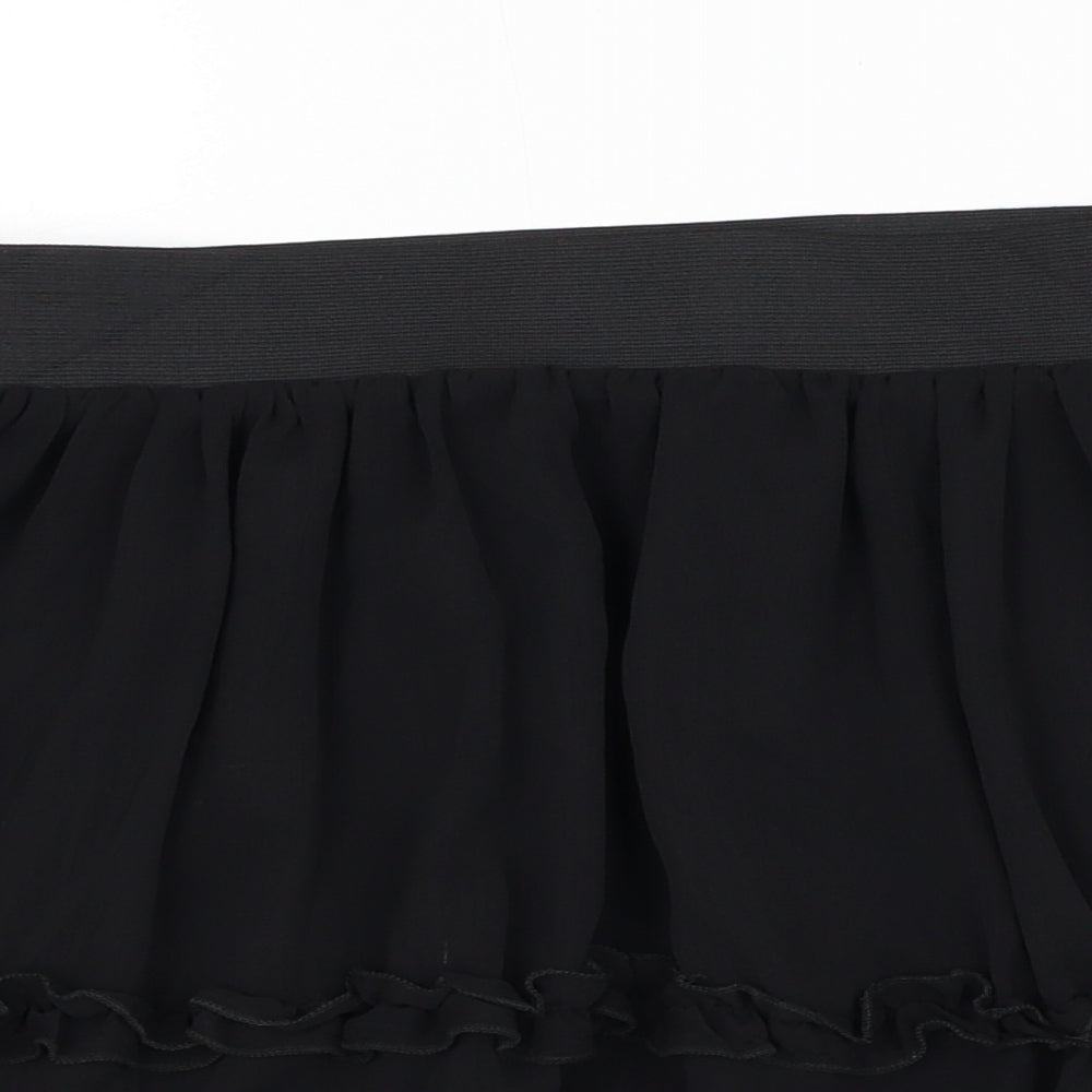 Papaya Womens Black Polyester Tutu Skirt Size 10