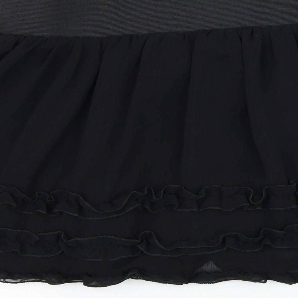 Papaya Womens Black Polyester Tutu Skirt Size 10