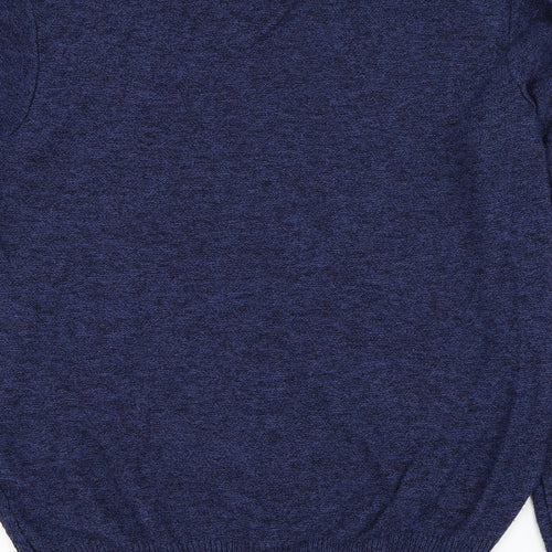 Topman Mens Blue Round Neck Acrylic Pullover Jumper Size L