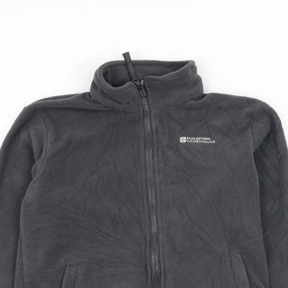 Mountain Warehouse Boys Grey Polyester Full Zip Sweatshirt Size 7-8 Years Zip