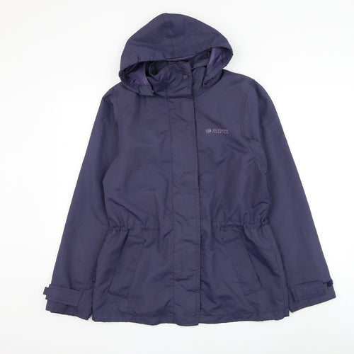 Outdoor Essentials Womens Blue Rain Coat Coat Size 8 Zip