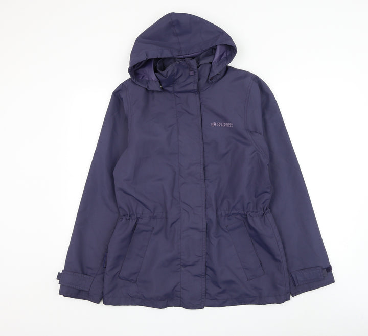 Outdoor Essentials Womens Blue Rain Coat Coat Size 8 Zip