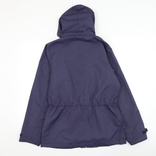 Outdoor Essentials Womens Blue Rain Coat Coat Size 8 Zip