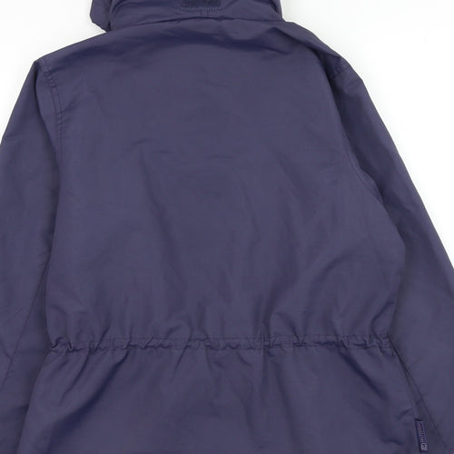 Outdoor Essentials Womens Blue Rain Coat Coat Size 8 Zip