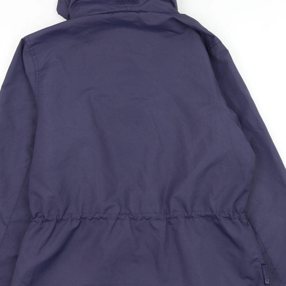 Outdoor Essentials Womens Blue Rain Coat Coat Size 8 Zip