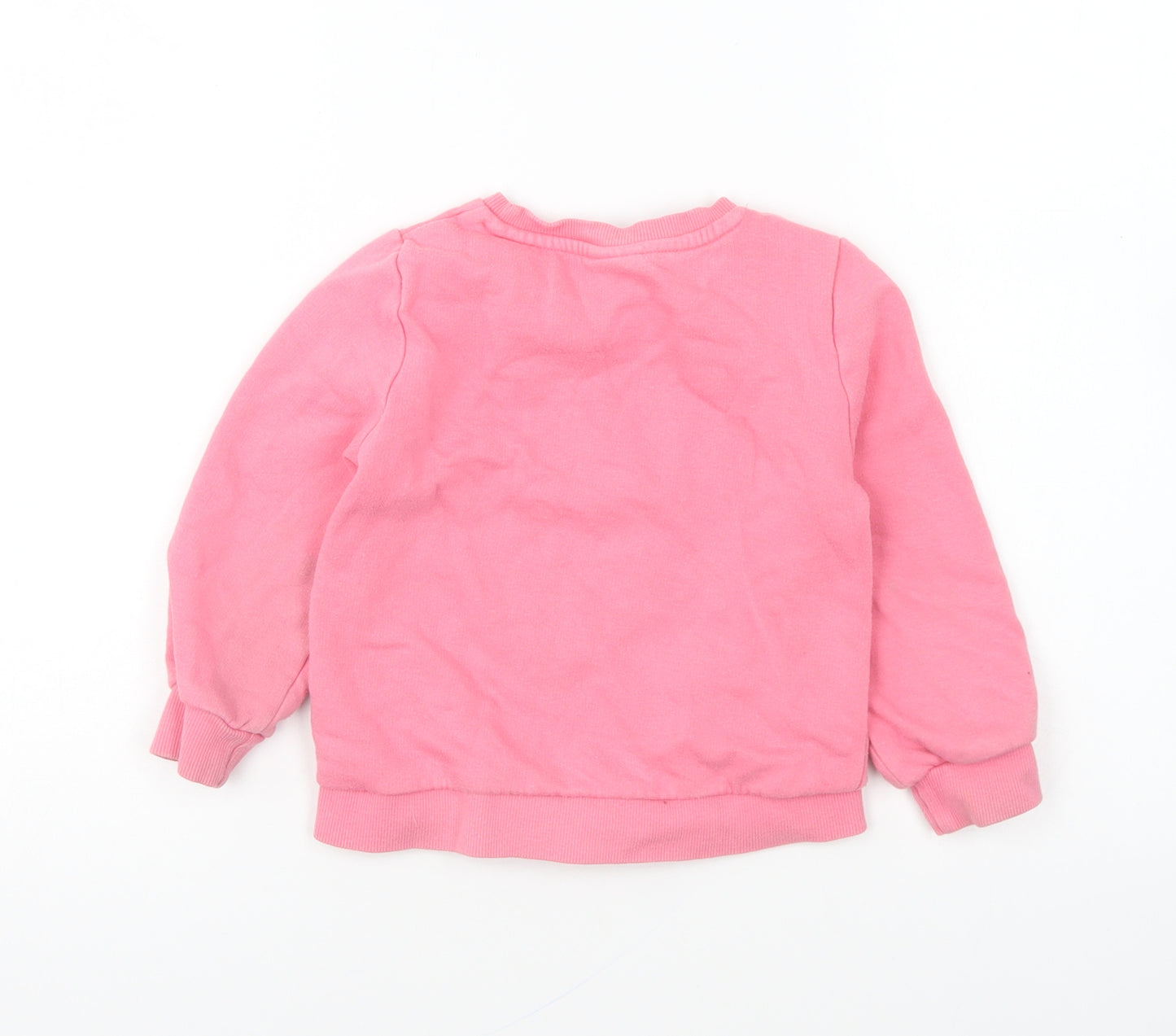 F&F Girls Pink Cotton Pullover Sweatshirt Size 2-3 Years Pullover - Peppa Pig