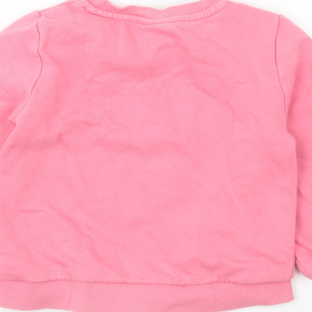 F&F Girls Pink Cotton Pullover Sweatshirt Size 2-3 Years Pullover - Peppa Pig