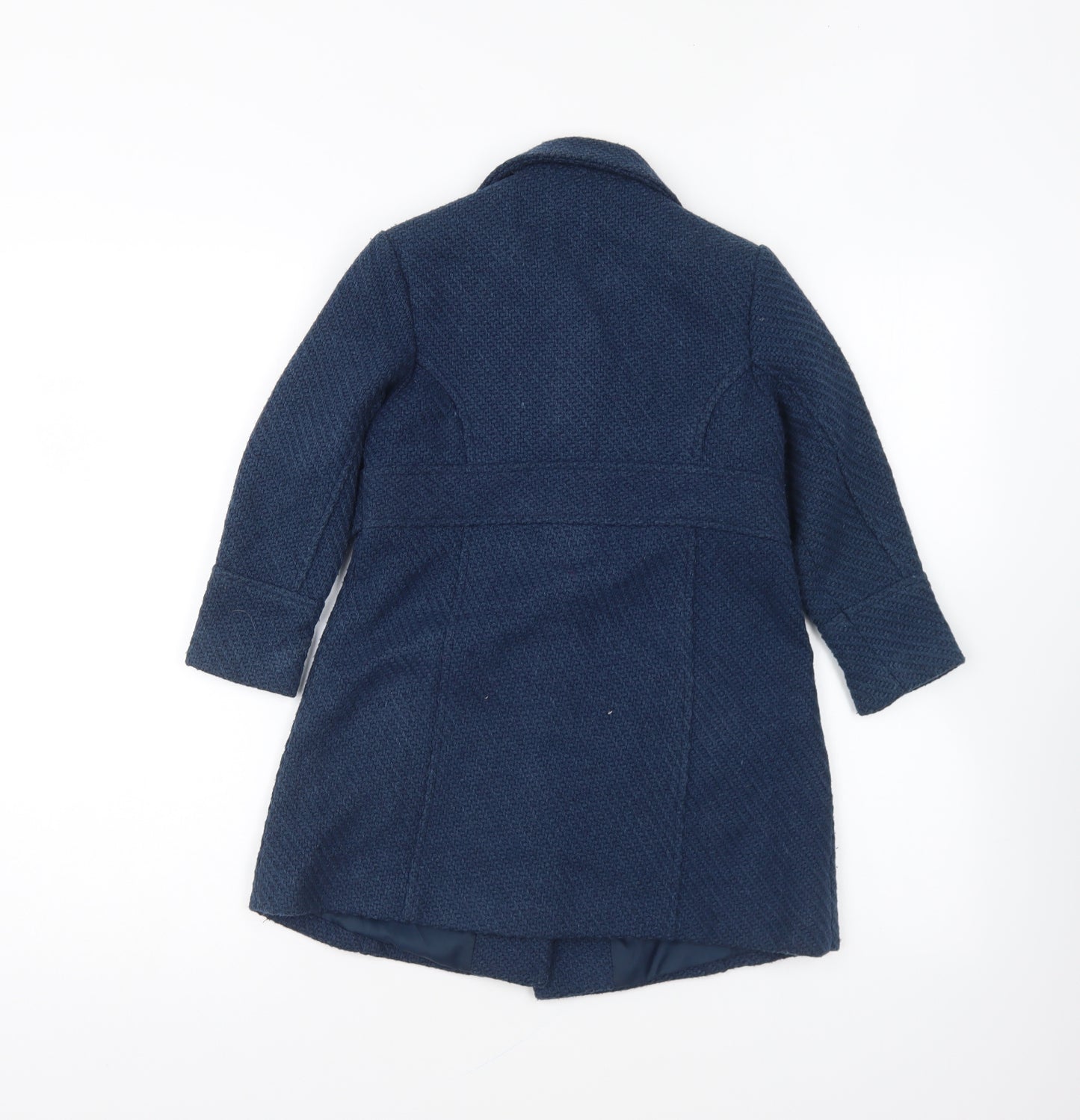 Girl2Girl Girls Blue Overcoat Coat Size 5-6 Years Button