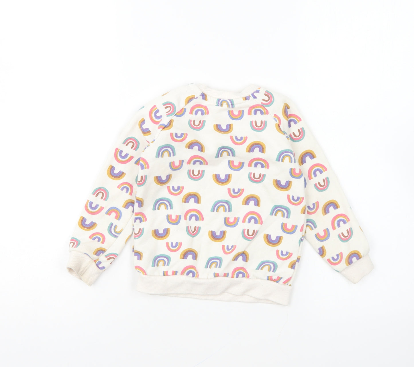 Primark Girls Multicoloured Geometric Polyester Pullover Sweatshirt Size 2-3 Years Pullover - Rainbow