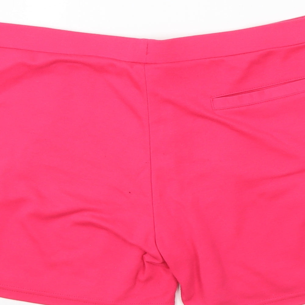 LA Gear Womens Pink Polyester Sweat Shorts Size 16 L6 in Regular Drawstring